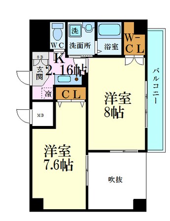 エイトバレー広島駅前通りの物件間取画像